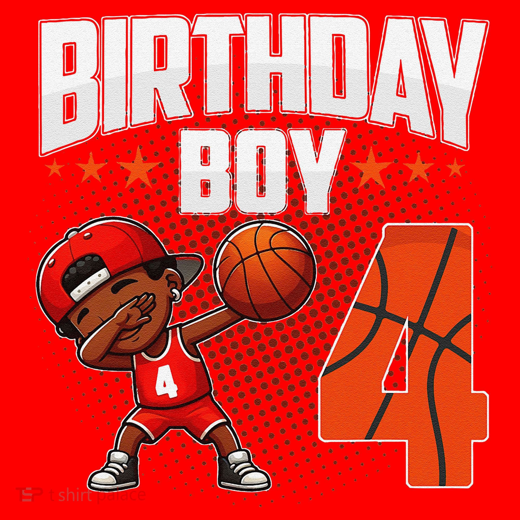4th Birthday Boy Basketball Dabbing 4 Years Old Afro Boy Santa Hat
