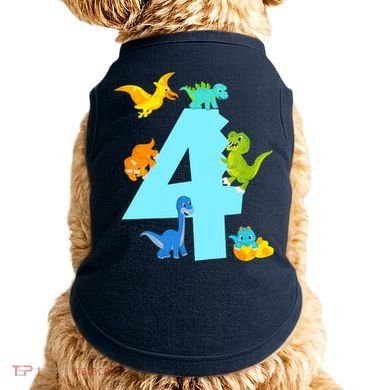 4th Birthday Boy 4 Years Old Dinosaur Toy Dino Doggie Tank