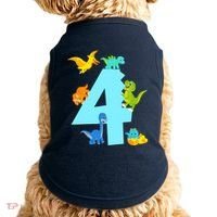 4th Birthday Boy 4 Years Old Dinosaur Toy Dino Doggie Tank thumb 0