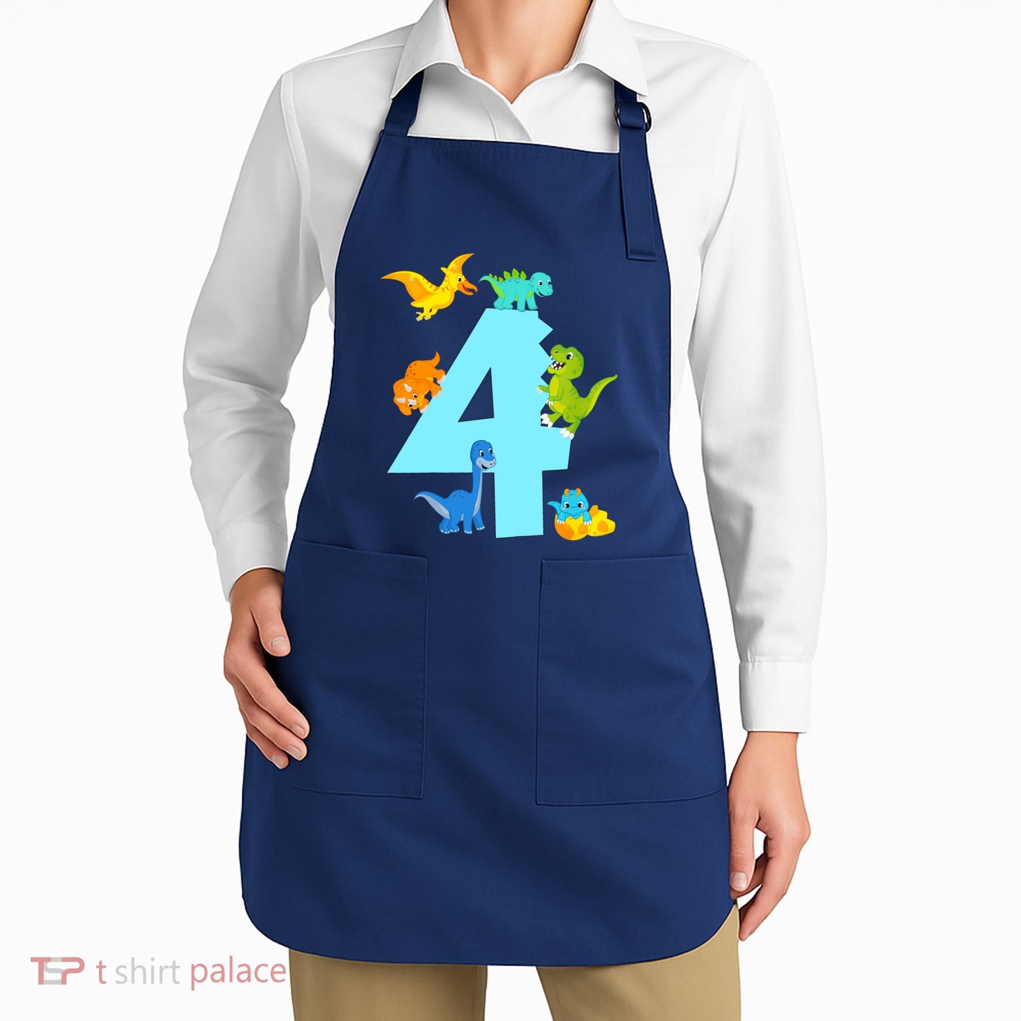 4th Birthday Boy 4 Years Old Dinosaur Toy Dino Apron