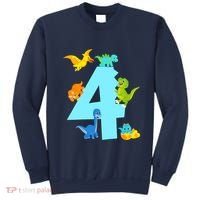 4th Birthday Boy 4 Years Old Dinosaur Toy Dino Sweatshirt thumb 0