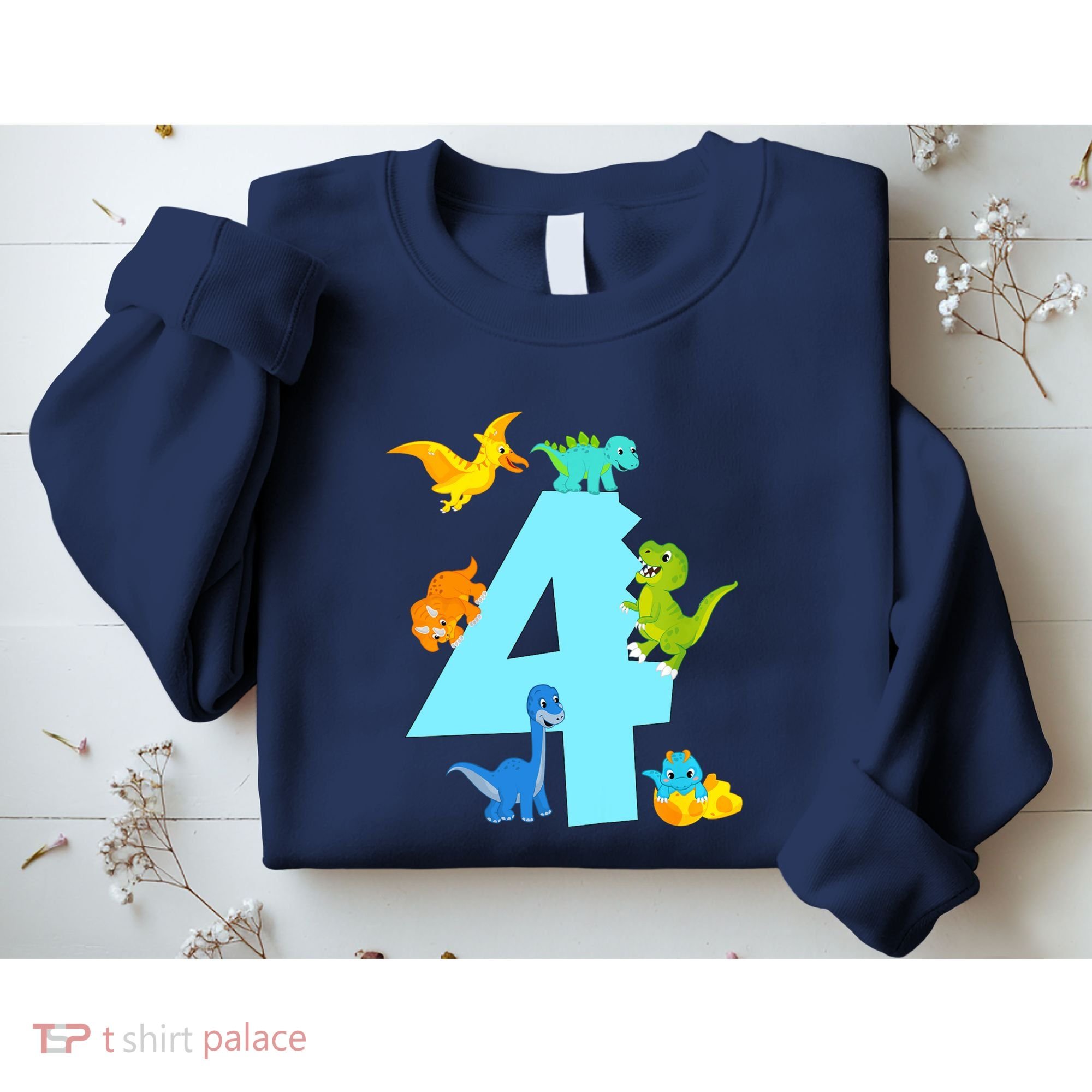 4th Birthday Boy 4 Years Old Dinosaur Toy Dino Sweatshirt