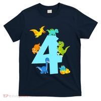 4th Birthday Boy 4 Years Old Dinosaur Toy Dino T-Shirt thumb 0
