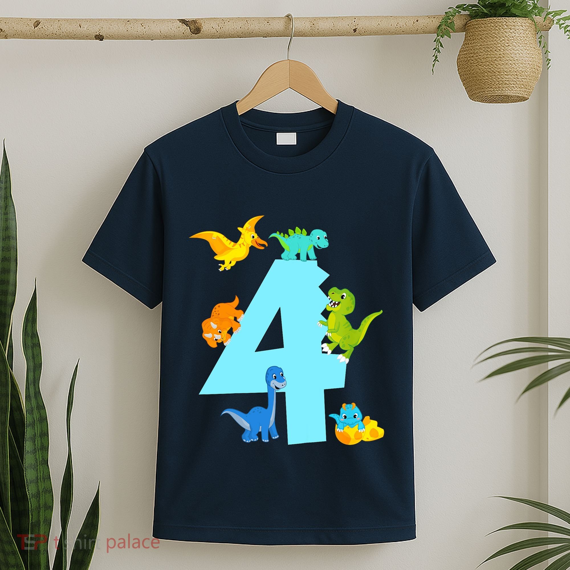 4th Birthday Boy 4 Years Old Dinosaur Toy Dino T-Shirt