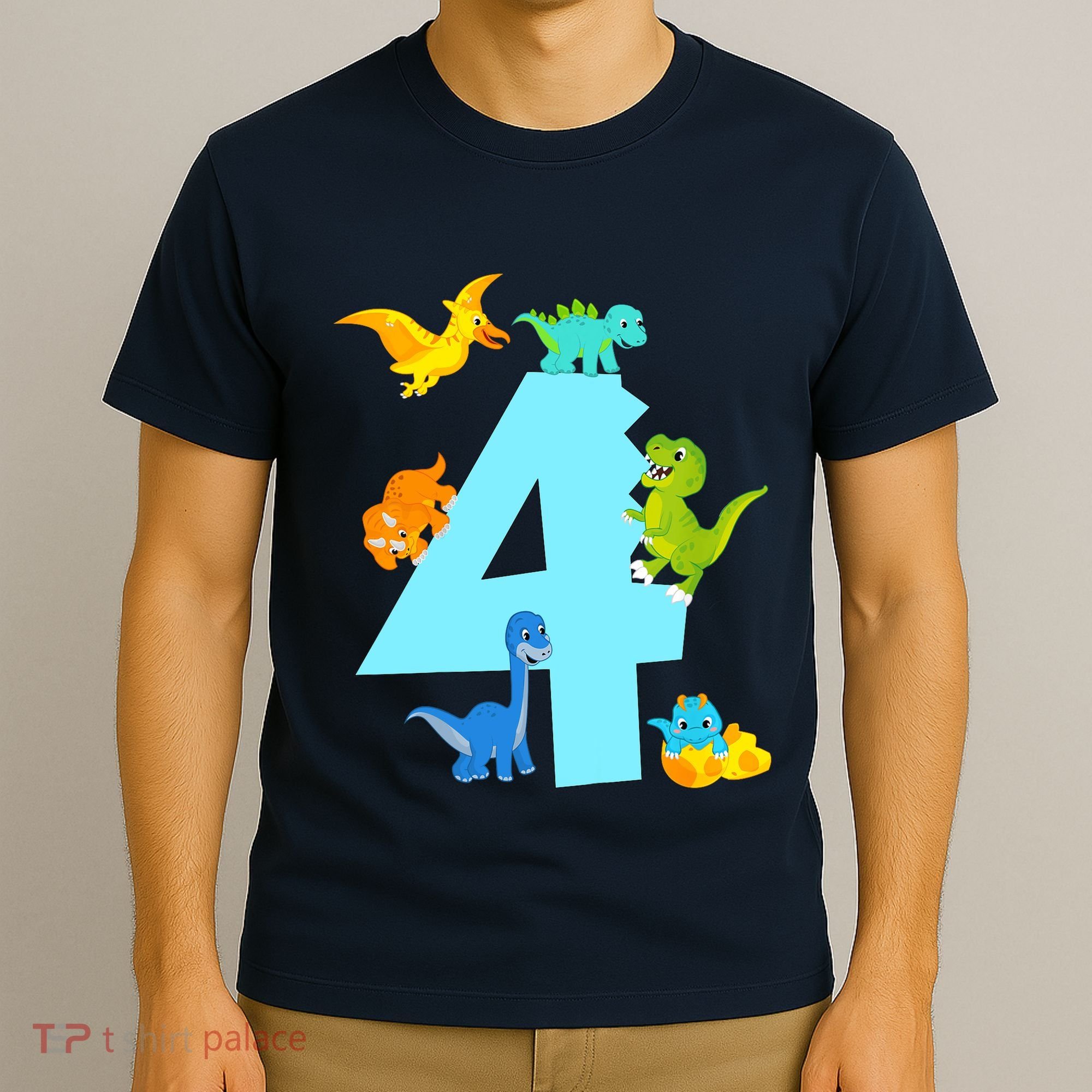 4th Birthday Boy 4 Years Old Dinosaur Toy Dino T-Shirt