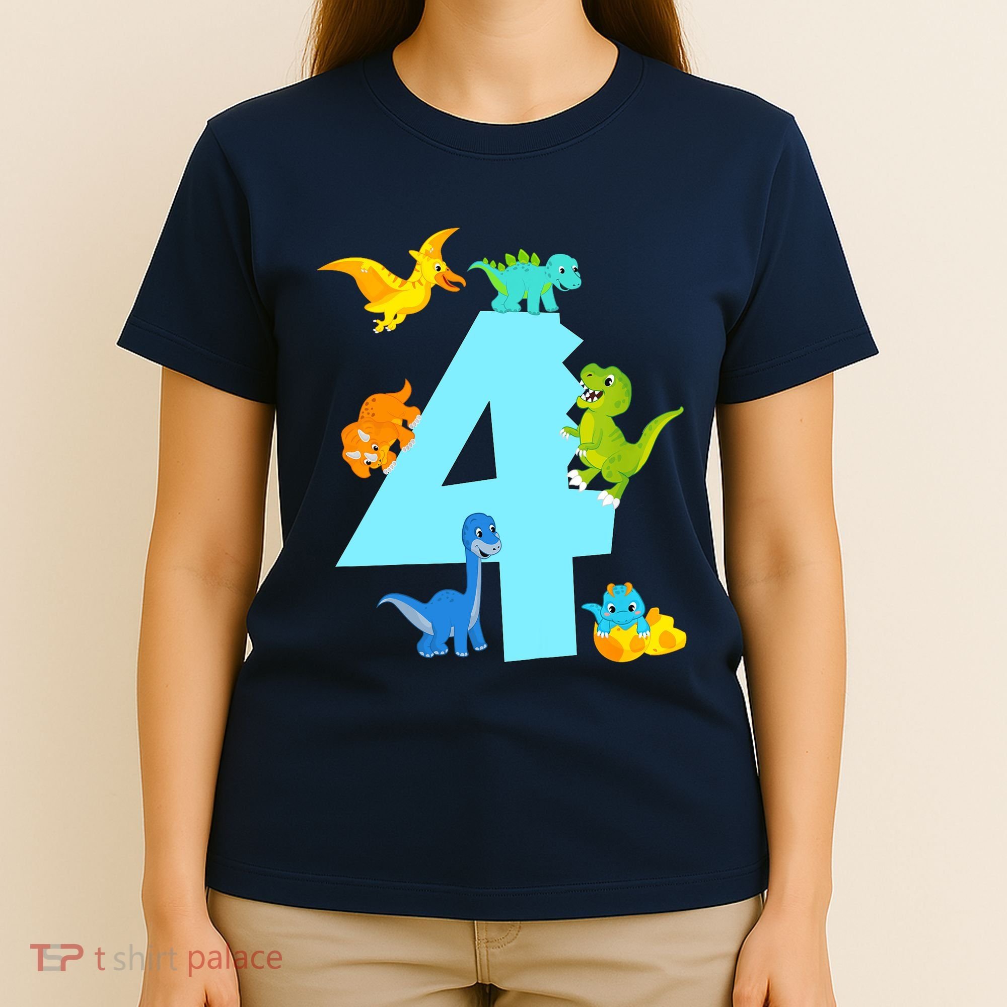 4th Birthday Boy 4 Years Old Dinosaur Toy Dino T-Shirt