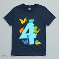 4th Birthday Boy 4 Years Old Dinosaur Toy Dino T-Shirt thumb 5