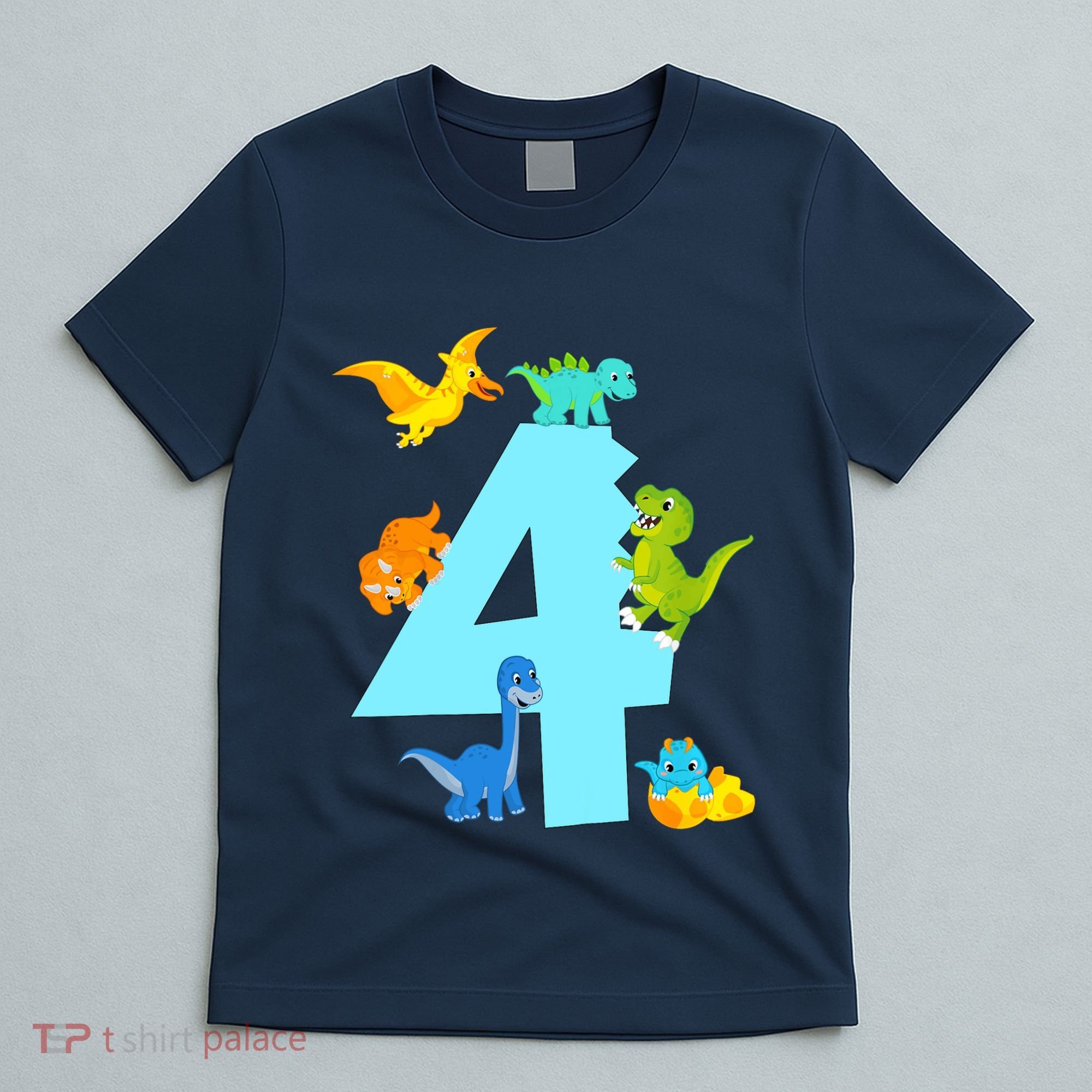 4th Birthday Boy 4 Years Old Dinosaur Toy Dino T-Shirt