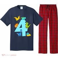 4th Birthday Boy 4 Years Old Dinosaur Toy Dino Pajama Set thumb 0