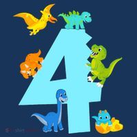4th Birthday Boy 4 Years Old Dinosaur Toy Dino Women's Tank Top thumb 5