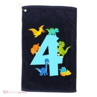 4th Birthday Boy 4 Years Old Dinosaur Toy Dino Golf Towel thumb 0
