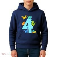 4th Birthday Boy 4 Years Old Dinosaur Toy Dino Kids Hoodie thumb 4