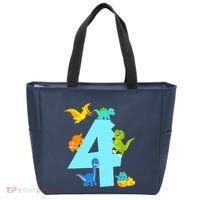4th Birthday Boy 4 Years Old Dinosaur Toy Dino Tote Bag thumb 0