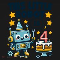 4th Birthday Boy 4 Year Old Robotics Robot 4th Birthday Ornament thumb 1