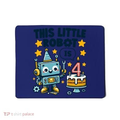 4th Birthday Boy 4 Year Old Robotics Robot 4th Birthday Mousepad