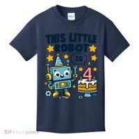 4th Birthday Boy 4 Year Old Robotics Robot 4th Birthday Kids T-Shirt thumb 0