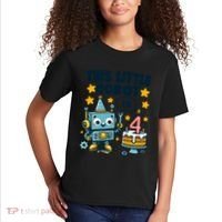 4th Birthday Boy 4 Year Old Robotics Robot 4th Birthday Kids T-Shirt thumb 2