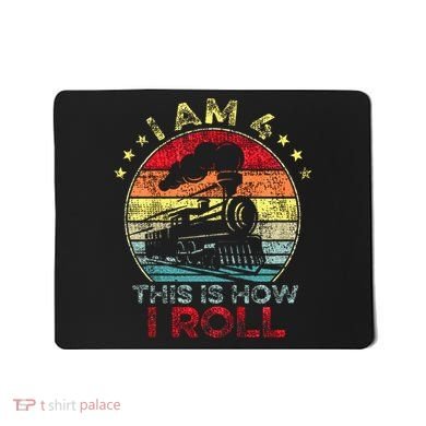 4th Birthday Boy Train 4 Year Old Birthday Mousepad