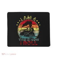 4th Birthday Boy Train 4 Year Old Birthday Mousepad thumb 0