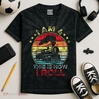 4th Birthday Boy Train 4 Year Old Birthday Kids Tie-Dye T-Shirt thumb 2
