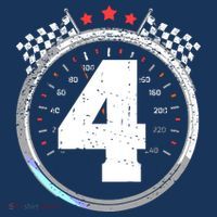 4th Birthday Boy 4 Fourth Race Car Birthday Racing Car Flag Hoodie thumb 2