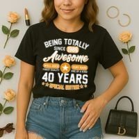 40th Birthday Being Totally Awesome Since 1986 Special Edition  Comfort Colors Boxy T-Shirt thumb 2