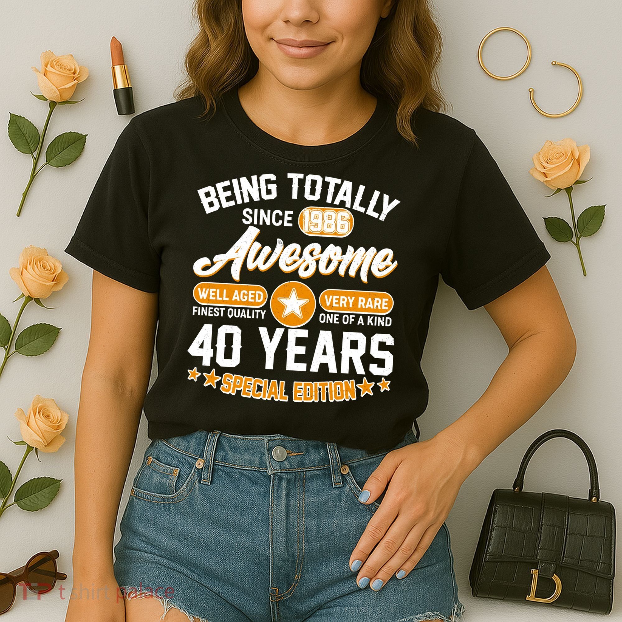 40th Birthday Being Totally Awesome Since 1986 Special Edition  Comfort Colors Boxy T-Shirt