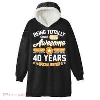 40th Birthday Being Totally Awesome Since 1986 Special Edition  Hooded Wearable Blanket thumb 0