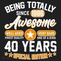 40th Birthday Being Totally Awesome Since 1986 Special Edition  Beanie thumb 2