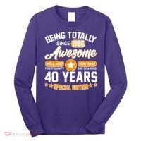 40th Birthday Being Totally Awesome Since 1986 Special Edition  Long Sleeve Shirt thumb 0