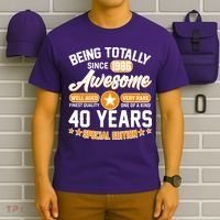 40th Birthday Being Totally Awesome Since 1986 Special Edition  T-Shirt thumb 6