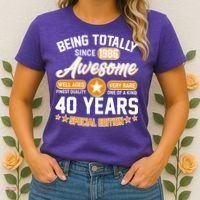 40th Birthday Being Totally Awesome Since 1986 Special Edition  Women's T-Shirt thumb 2