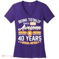 40th Birthday Being Totally Awesome Since 1986 Special Edition  Women's V-Neck T-Shirt thumb 0