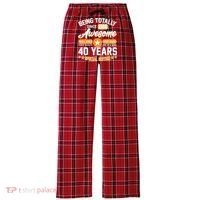 40th Birthday Being Totally Awesome Since 1986 Special Edition  Women's Flannel Plaid Pajama Pants thumb 0