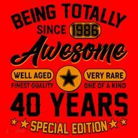 40th Birthday Being Totally Awesome Since 1986 Special Edition  Santa Hat thumb 1