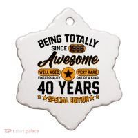40th Birthday Being Totally Awesome Since 1986 Special Edition  Ceramic Ornament thumb 0