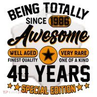 40th Birthday Being Totally Awesome Since 1986 Special Edition  Ceramic Ornament thumb 2