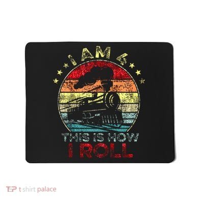 4th Birthday Boy Train 4 Year Old Birthday Mousepad