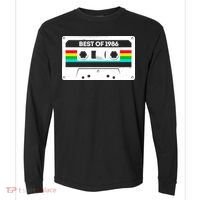 40th Birthday Best Of 1986 Cassette Mix Tape  Comfort Colors Heavyweight Long Sleeve T-Shirt thumb 0