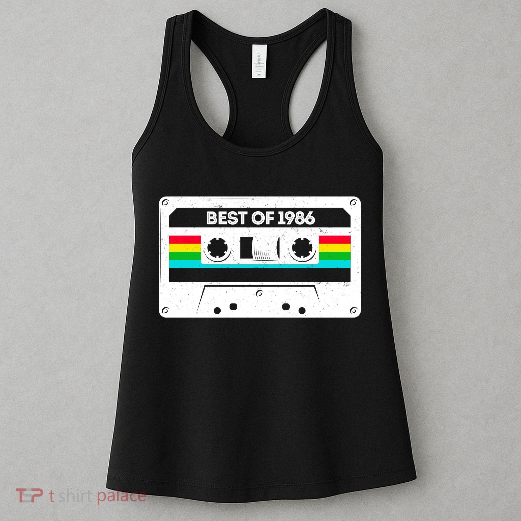 40th Birthday Best Of 1986 Cassette Mix Tape  Women's Tank Top