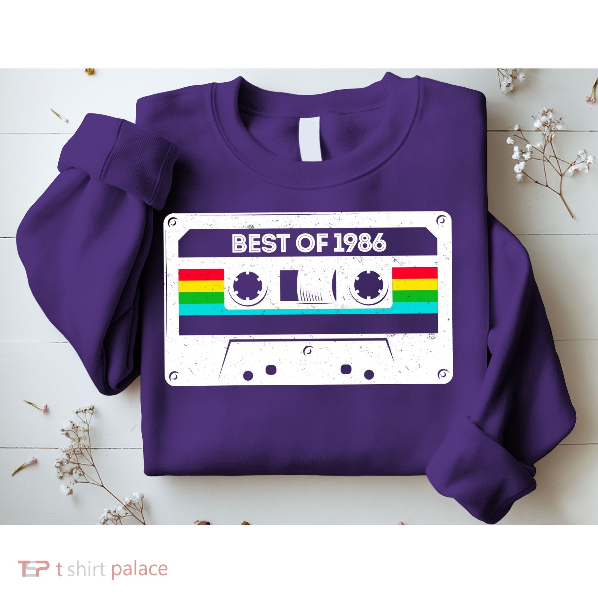 40th Birthday Best Of 1986 Cassette Mix Tape  Sweatshirt