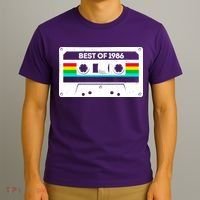 40th Birthday Best Of 1986 Cassette Mix Tape  T-Shirt thumb 3