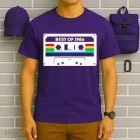 40th Birthday Best Of 1986 Cassette Mix Tape  T-Shirt thumb 6