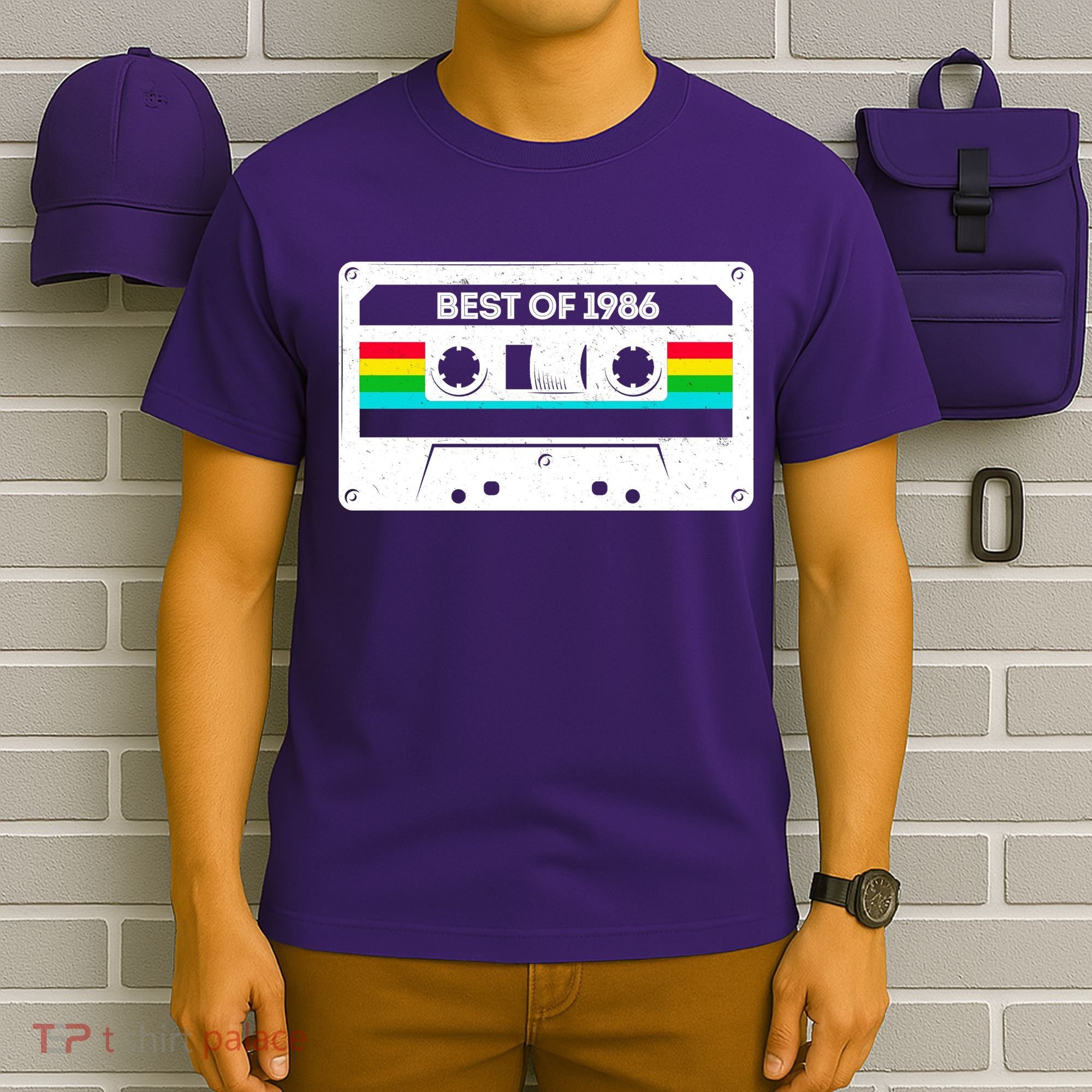 40th Birthday Best Of 1986 Cassette Mix Tape  T-Shirt