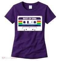 40th Birthday Best Of 1986 Cassette Mix Tape  Women's T-Shirt thumb 0