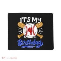 4th Baseball Birthday Party Sport Fan 4 Years Old Mousepad thumb 0
