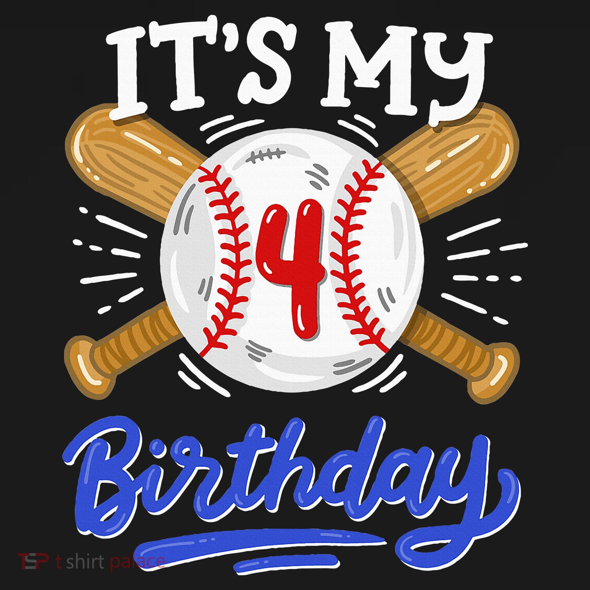 4th Baseball Birthday Party Sport Fan 4 Years Old Kids Sweatshirt