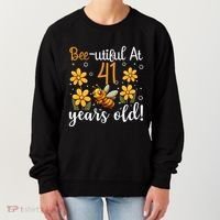 41st Birthday Bee 41 Years Old Bee Lover Great Gift Women's Sweatshirt thumb 0