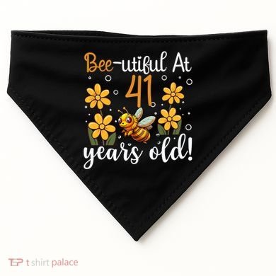 41st Birthday Bee 41 Years Old Bee Lover Great Gift USA-Made Doggie Bandana
