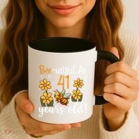 41st Birthday Bee 41 Years Old Bee Lover Great Gift Coffee Mug thumb 3